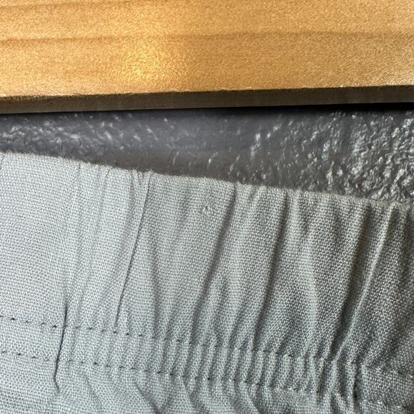 J. Jill Linen Stretch Pants Size Medium Pull On Gray Elastic Waist Straight Leg - Picture 5 of 7